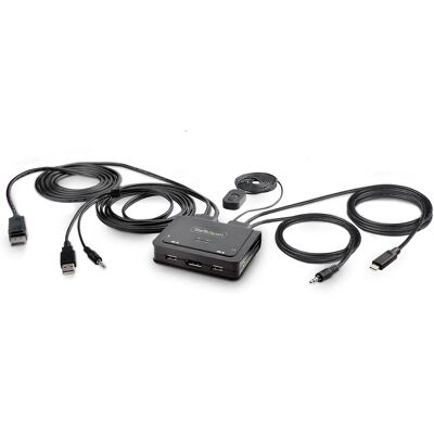 StarTech.com C2-D46-UAC-CBL-KVM 2-portars KVM-switch - Svart StarTech.com C2-D46-UAC-CBL-KVM 2-portars KVM-switch - Svart
