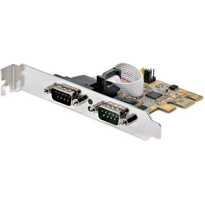 StarTech.com Dubbla PCIe Seriellgränssnittskort - Grå StarTech.com Dubbla PCIe Seriellgränssnittskort - Grå