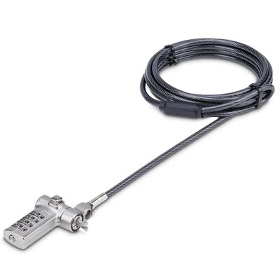 Serratura universale per laptop StarTech.com - Nero, Argento - Blocco laptop Serratura universale per laptop StarTech.com - Nero, Argento - Blocco laptop