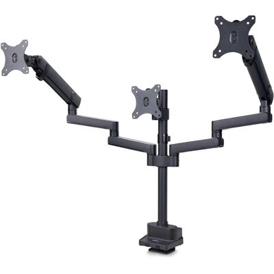 StarTech.com Dreifach-Monitor-Tischhalterung für bis zu drei 27-Zoll-Bildschirme - Schwarz StarTech.com Dreifach-Monitor-Tischhalterung für bis zu drei 27-Zoll-Bildschirme - Schwarz
