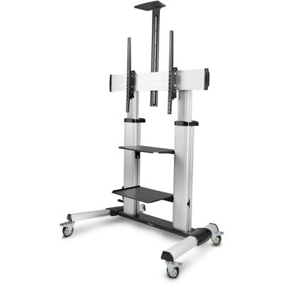 StarTech.com 1110C-MOBILE-TV-CART Support TV/Support 2,54 m (100") Noir, Argent - Support TV - Publicité StarTech.com 1110C-MOBILE-TV-CART Support TV/Support 2,54 m (100") Noir, Argent - Support TV - Publicité