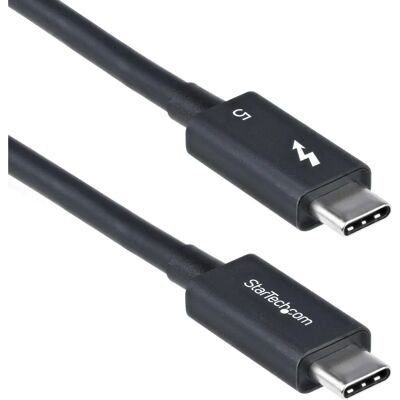 StarTech.com Thunderbolt-kabel - 0,8 m Svart - Stöder Thunderbolt 5 StarTech.com Thunderbolt-kabel - 0,8 m Svart - Stöder Thunderbolt 5