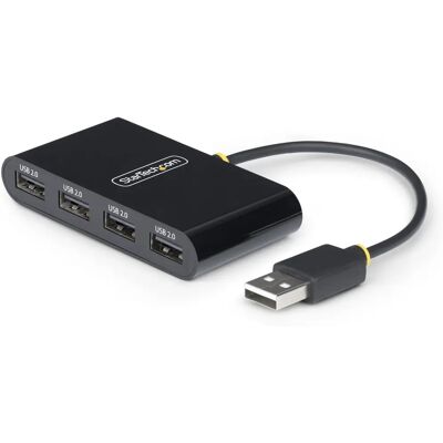 StarTech.com 4-Port USB 2.0 Hub - Tragbar, 480Mbps - Schwarz StarTech.com 4-Port USB 2.0 Hub - Tragbar, 480Mbps - Schwarz