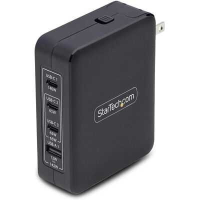 StarTech.com 3114GCU-WALL-CHARGER - Ladegerät - Schwarz - 140W - Universell StarTech.com 3114GCU-WALL-CHARGER - Ladegerät - Schwarz - 140W - Universell