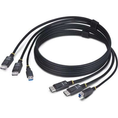 StarTech.com DDU1226-KVM-CABLE Kabel KVM z podwójnym DisplayPort i USB - Czarny StarTech.com DDU1226-KVM-CABLE Kabel KVM z podwójnym DisplayPort i USB - Czarny