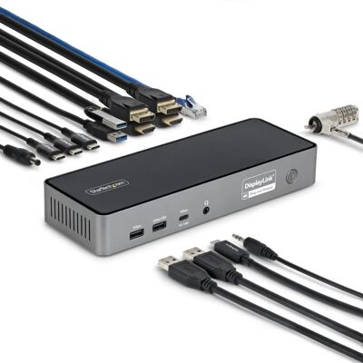 StarTech.com Docking Station - 3 4K Monitoren - USB-C, HDMI, DP - 140W StarTech.com Docking Station - 3 4K Monitoren - USB-C, HDMI, DP - 140W