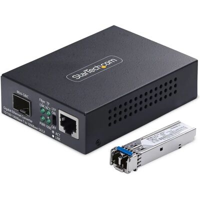 StarTech MCM1110SMLC20 Hálózati médiakonverter - 2000 Mbps - Fekete StarTech MCM1110SMLC20 Hálózati médiakonverter - 2000 Mbps - Fekete