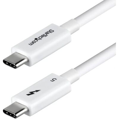 StarTech.com Thunderbolt 5 Kabel - Vit - 1m - TBLT5MM1M240WWH StarTech.com Thunderbolt 5 Kabel - Vit - 1m - TBLT5MM1M240WWH
