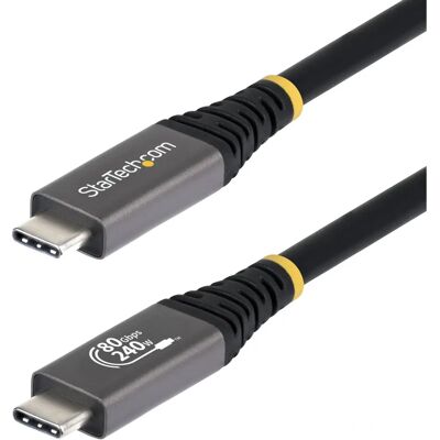 Câble USB 4.0 Gen 4x2 de StarTech.com - 1m, Noir - USB-C, 80Gbps - Publicité Câble USB 4.0 Gen 4x2 de StarTech.com - 1m, Noir - USB-C, 80Gbps - Publicité