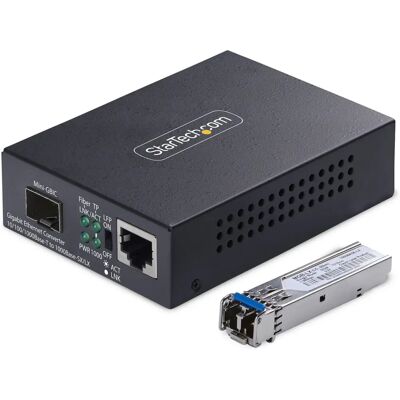 StarTech MCM1110SMLC40 Hálózati médiajavító - 40 km - Fekete StarTech MCM1110SMLC40 Hálózati médiajavító - 40 km - Fekete
