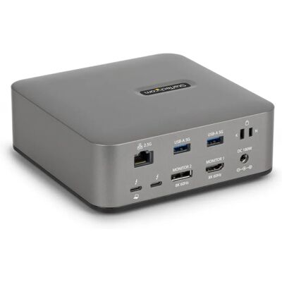 StarTech.com 215UE-TB5USB4DOCK Laptop-Dock - Grau - Thunderbolt 5 StarTech.com 215UE-TB5USB4DOCK Laptop-Dock - Grau - Thunderbolt 5