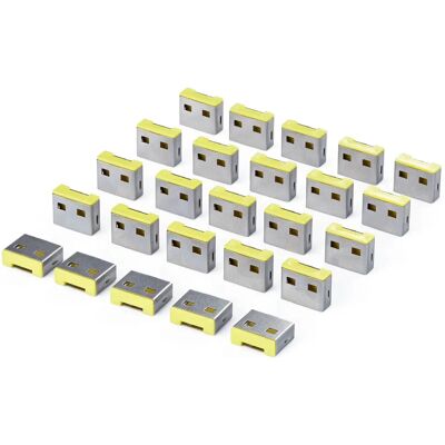 StarTech.com - 25P-USB-A-BLOCKER - Srebrny/Zielony StarTech.com - 25P-USB-A-BLOCKER - Srebrny/Zielony