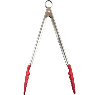 Cuisipro Stainless Steel Red Locking Tongs 30cm - Kitchen Tongs Cuisipro Stainless Steel Red Locking Tongs 30cm - Kitchen Tongs