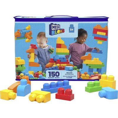 Mega Bloks First Builders Deluxe Bouwtas met 150 Kleuren Mega Bloks First Builders Deluxe Bouwtas met 150 Kleuren