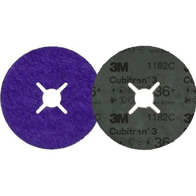 3M Cubitron 1187C Fiberscheibe - Edelstahl, Ø 125 mm, Körnung 36+ 3M Cubitron 1187C Fiberscheibe - Edelstahl, Ø 125 mm, Körnung 36+