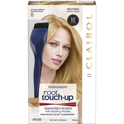 Clairol - Root Touch-Up Permanent Hair Color Creme - 8 Medium Blonde - 1 application - Hair color Clairol - Root Touch-Up Permanent Hair Color Creme - 8 Medium Blonde - 1 application - Hair color