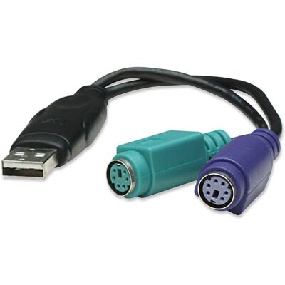 Manhattan 179027 Schede/Adattatori - Convertitore PS/2 a USB Manhattan 179027 Schede/Adattatori - Convertitore PS/2 a USB