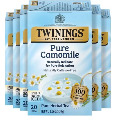 Twinings Camomile Tea - Pure 20 Bags - Herbal Tea Twinings Camomile Tea - Pure 20 Bags - Herbal Tea