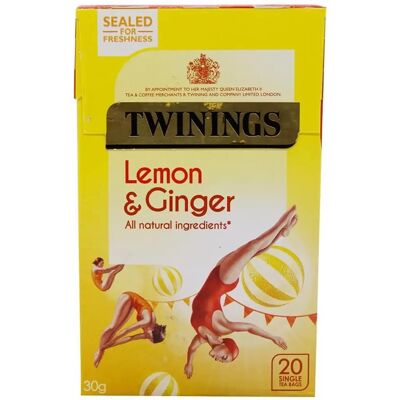 Twinings Citron & Gingembre (20 pièces) - Publicité Twinings Citron & Gingembre (20 pièces) - Publicité