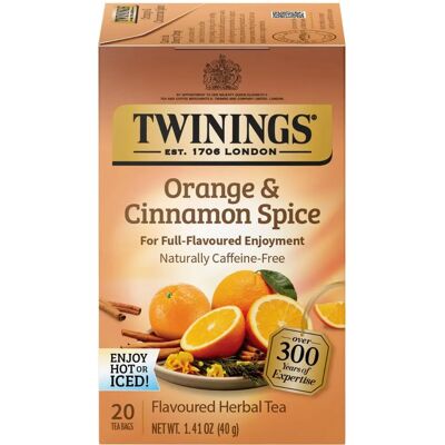 Twinings Infusion aux Agrumes et Cannelle - Sachets de Tisane - Publicité Twinings Infusion aux Agrumes et Cannelle - Sachets de Tisane - Publicité