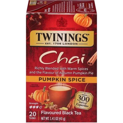 Twinings Pumpkin Spice Chai - Thé - Publicité Twinings Pumpkin Spice Chai - Thé - Publicité