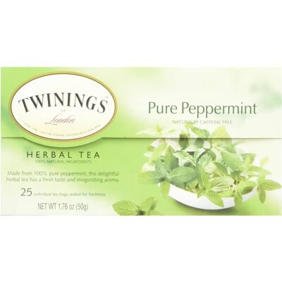 Twinings Pure Peppermint - Caffeine Free - 25 Bags - Tea Twinings Pure Peppermint - Caffeine Free - 25 Bags - Tea