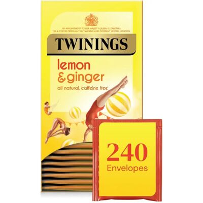 Twinings Thés aux Citron et Gingembre - Sachets de thé - Publicité Twinings Thés aux Citron et Gingembre - Sachets de thé - Publicité