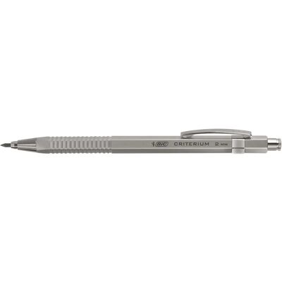 BIC Criterium 2mm HB - Crayon Mécanique Chromé - Publicité BIC Criterium 2mm HB - Crayon Mécanique Chromé - Publicité
