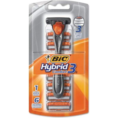 Bic Comfort 3 Hybrid Men's Disposable Razor - Razor Bic Comfort 3 Hybrid Men's Disposable Razor - Razor