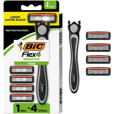 Bic Flex 4 Sensitive Hybrid Men's Razor - Disposable, 4 Blades Bic Flex 4 Sensitive Hybrid Men's Razor - Disposable, 4 Blades