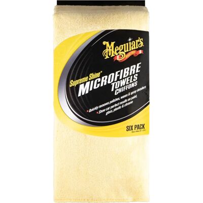 Meguiar's Supreme Shine Mikrofasertücher - 6er Pack Meguiar's Supreme Shine Mikrofasertücher - 6er Pack