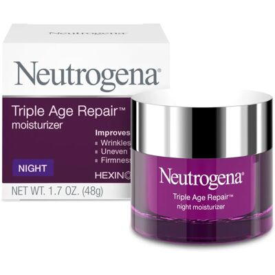 Neutrogena Triple Age Repair Night Moisturizer - Anti-aging Face Cream for Wrinkles, Dark Spots & Skin Tone Neutrogena Triple Age Repair Night Moisturizer - Anti-aging Face Cream for Wrinkles, Dark Spots & Skin Tone