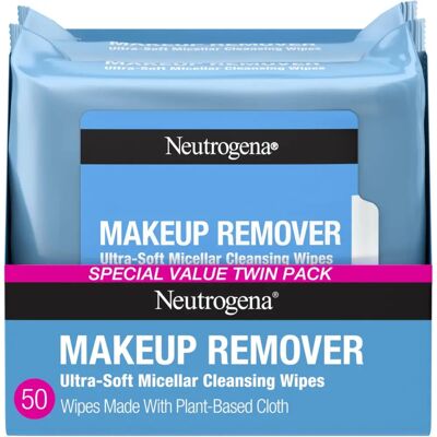 Lingettes Démaquillantes Neutrogena - 50 unités - Publicité Lingettes Démaquillantes Neutrogena - 50 unités - Publicité