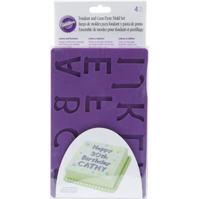 Set di Lettere e Numeri in Silicone Wilton per Decorare Torte Set di Lettere e Numeri in Silicone Wilton per Decorare Torte
