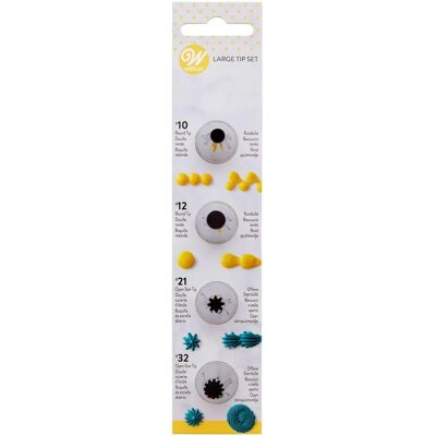 Wilton Merk Grote Ronde & Ster Tips - Taart Decoratie Gereedschap Wilton Merk Grote Ronde & Ster Tips - Taart Decoratie Gereedschap