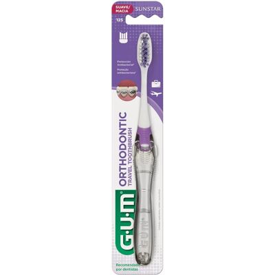 G.U.M Reistoothbrush - Orthodontisch, Zacht, 1 st G.U.M Reistoothbrush - Orthodontisch, Zacht, 1 st