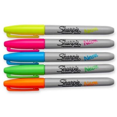 Sharpie Neon Fine Point Permanent Marker - Assorted Neon Colors Sharpie Neon Fine Point Permanent Marker - Assorted Neon Colors