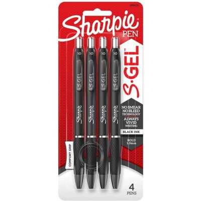 Stylo gel Sharpie 2096155 - Noir audacieux - Retractable Gel Pen - Publicité Stylo gel Sharpie 2096155 - Noir audacieux - Retractable Gel Pen - Publicité