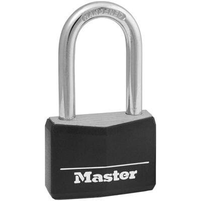 Candado de aluminio cubierto negro Master Lock - Candado Candado de aluminio cubierto negro Master Lock - Candado