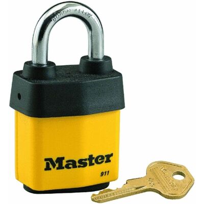 Master Lock 911DPF Fecho resistente para exterior - Fecho com chave em aço Master Lock 911DPF Fecho resistente para exterior - Fecho com chave em aço