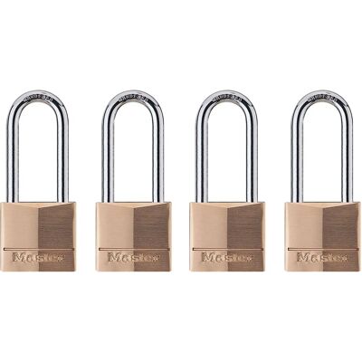 Master Lock 140QLH Solid Lock 4 Pack Brass Silver - Padlock Master Lock 140QLH Solid Lock 4 Pack Brass Silver - Padlock