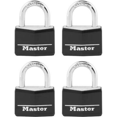 Zamek z kluczykiem z aluminium Master Lock - 1,78 cala - 4 szt. Zamek z kluczykiem z aluminium Master Lock - 1,78 cala - 4 szt.