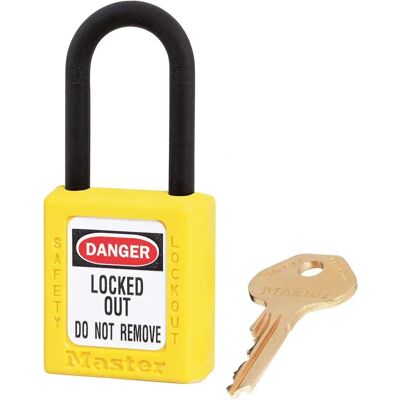 Master Lock 406YLW Fechadura Termoplástica - Bloqueio elétrico Master Lock 406YLW Fechadura Termoplástica - Bloqueio elétrico