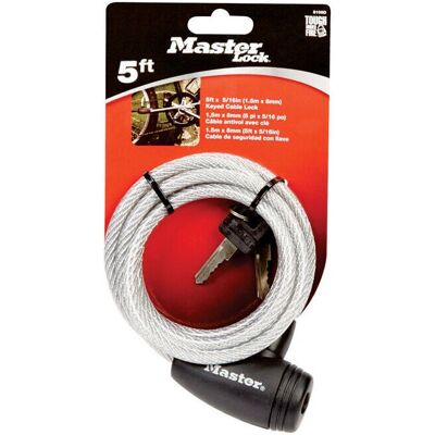 Candado de cable para bicicleta Master Lock de 5 pies Candado de cable para bicicleta Master Lock de 5 pies