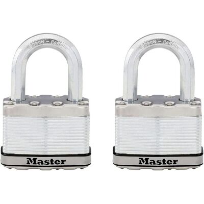 Candado de acero laminado Master Lock M15XTLF - Pack de 2 Candado de acero laminado Master Lock M15XTLF - Pack de 2