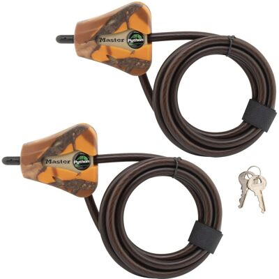 Cerradura de cable con llave ajustable Master Lock Python - Cable de 6 pies Cerradura de cable con llave ajustable Master Lock Python - Cable de 6 pies