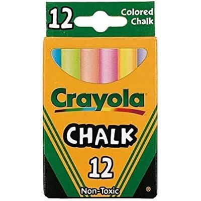 Crayola Non Toxic Chalk Assorted Colors 12 Sticks - Chalk Crayola Non Toxic Chalk Assorted Colors 12 Sticks - Chalk