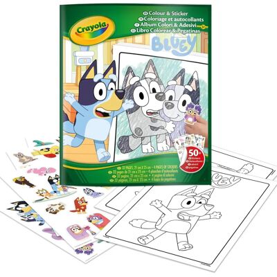 BLUEY Kolorowanka z Naklejkami - Książka BLUEY Kolorowanka z Naklejkami - Książka