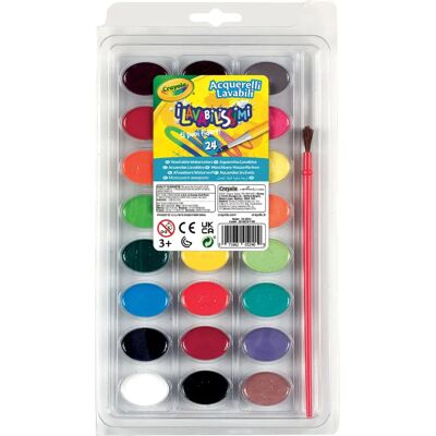 Crayola 53-0524 Watercolor Paint - 24 Colors - Washable - Kids 4-10 Crayola 53-0524 Watercolor Paint - 24 Colors - Washable - Kids 4-10