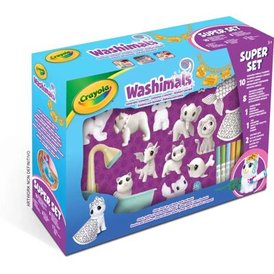 Crayola Zabawka - Zestaw Washimals Zwierząt z Akcesoriami Crayola Zabawka - Zestaw Washimals Zwierząt z Akcesoriami